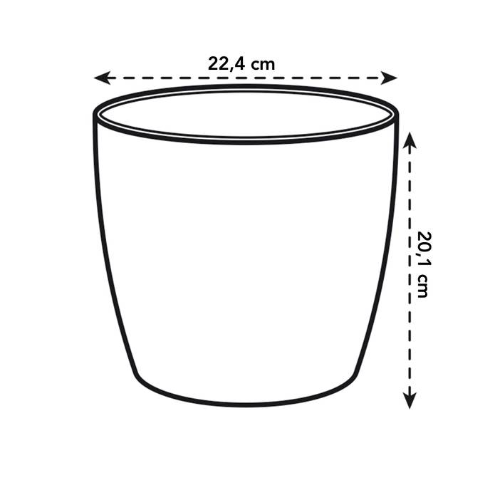 brussels diamond rund 22cm weiss